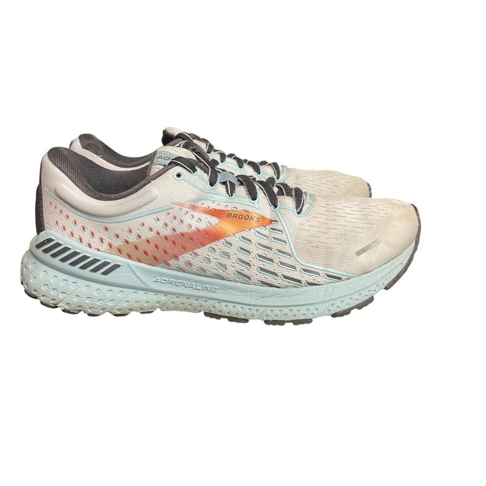 Brooks Adrenaline GTS 21 Running Sneaker Shoes‎ Alloy/Light Blue/White Size 7